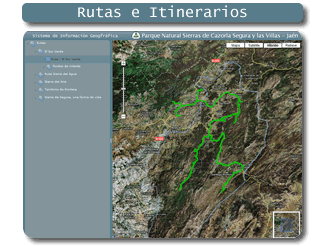Acceso a mapa rutas del parque